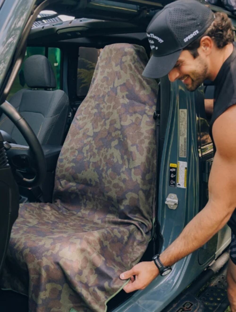 New Sprints The Range Camo Car Seat Cover Towel With Snaps